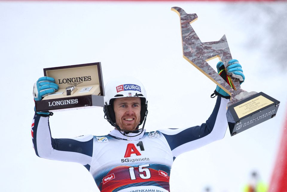 Dave Ryding at Kitzbühel, from Pendle Ski Club’s archive